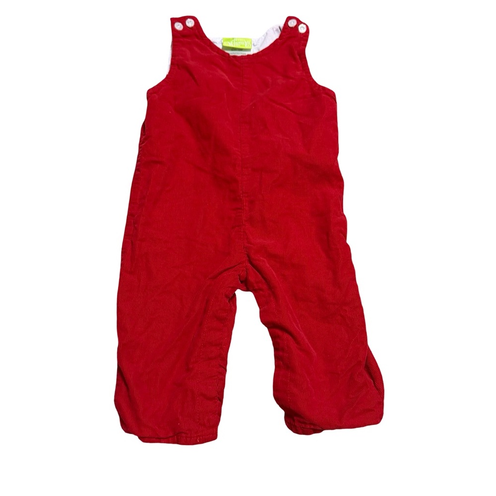 ✨ Classic Whimsy Red Christmas‎ Corduroy Romper 12M Baby Outfit ✨